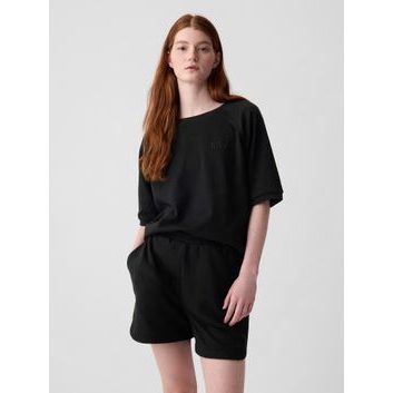 GAP 416419-02 Mikina s krátkým rukávem Černá