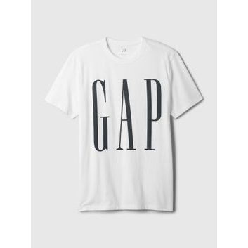 GAP 866774-01 Tričko s logem Bílá