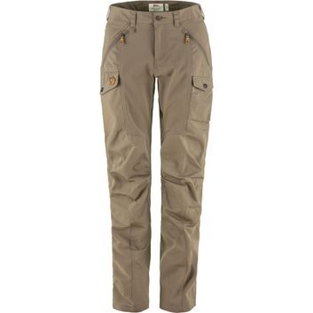 FJÄLLRÄVEN Nikka Trousers Curved W Suede Brown