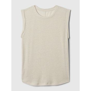 GAP 878221-01 Lněný tílkový top Šedá