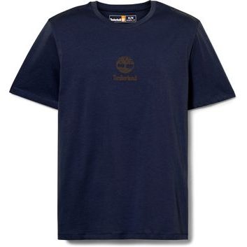 TIMBERLAND Print Stack Logo Short Sleeve Tee Dark Sapphire
