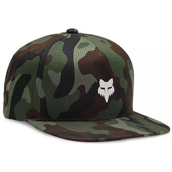 FOX Fox Head Camo Tech Snapback, Green Camo