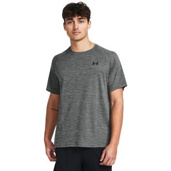 UNDER ARMOUR Tech Textured SS, Castlerock / Black