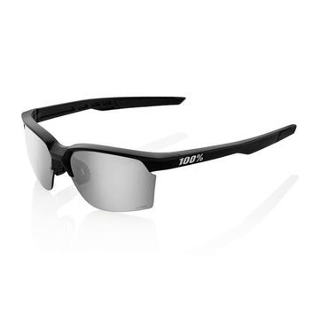 100% SPORTCOUPE MATTE BLACK - HIPER SILVER MIRROR LENS