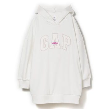 GAP 819501-00 Dětské mikinové oversize šaty VintageSoft Bílá