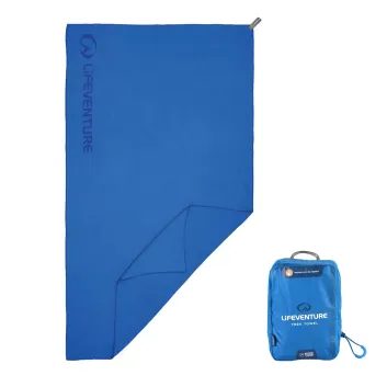 LIFEVENTURE MicroFibre Comfort Trek Towel; blue; large