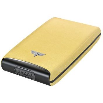 TRU VIRTU Credit Card Case RAZOR - leather Yellow Gold