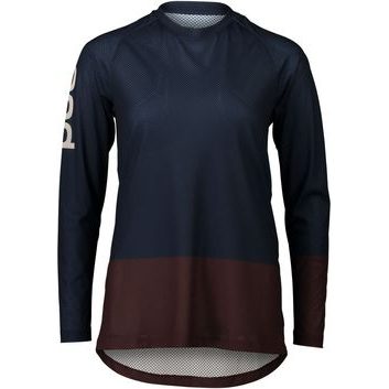 POC W's MTB Pure LS Jersey Turmaline Navy/Axinite Brown