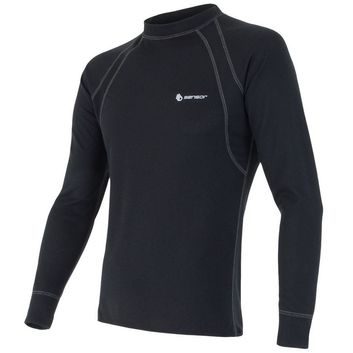 SENSOR DOUBLE FACE pánské triko dl.rukáv černá