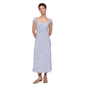 GAP Květované maxi šaty Modrá