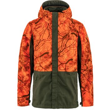 FJÄLLRÄVEN Drev Hybrid Jacket M Deep Forest-Orange Multi Camo
