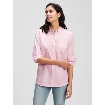 GAP 269247-02 Košile boyfriend oxford Růžová