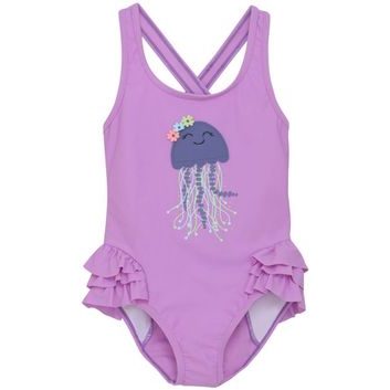 COLOR KIDS Swimsuit W. Application-6820-Iris Orchid