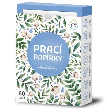 ECOHAUS Prací papírky EcoHaus 60 praní kouzlo bavlny