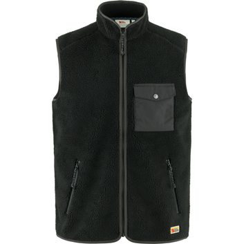 FJÄLLRÄVEN Vardag Pile Fleece Vest M, Black-Dk.Grey