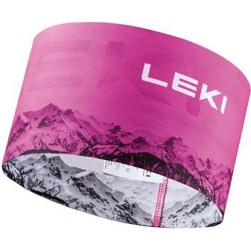 LEKI XC Headband, neonpink-white