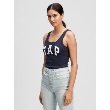 GAP 585421-00 Tílko GAP logo print Tmavě modrá