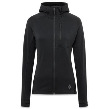 BLACK DIAMOND W COEFFICIENT FLEECE HOODY Black
