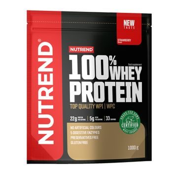 NUTREND 100% Whey Protein, sáček, 1000 g jahoda
