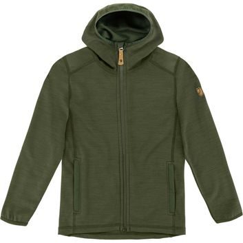 FJÄLLRÄVEN Kids Keb Fleece Hoodie Deep Forest