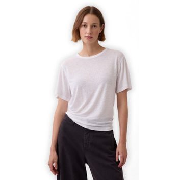 GAP 886584-01 Tričko z lněné směsi Bílá