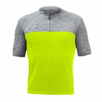 SENSOR CYKLO MOTION pánský dres kr.rukáv celozip neon yellow/šedá
