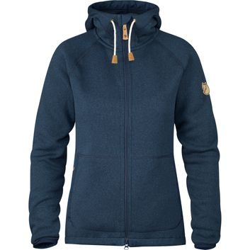 FJÄLLRÄVEN Övik Fleece Hoodie W Navy