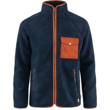 FJÄLLRÄVEN Vardag Pile Fleece M, Navy-Autumn Leaf
