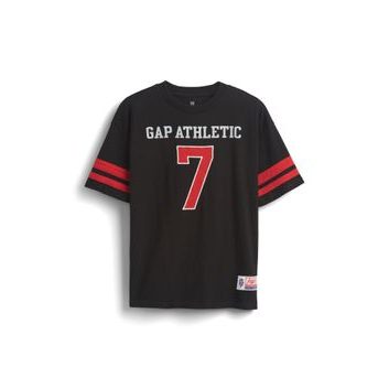 GAP Dětské tričko Varsity Americana Černá