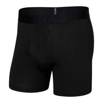SAXX DROPTEMP COOLING COTTON BOXER BRIEF FLY, black