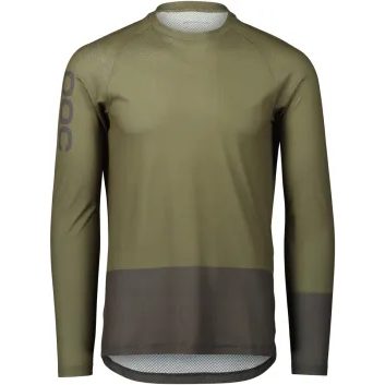 POC MTB Pure LS Jersey Epidote Green/Sylvanite Grey