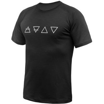 SENSOR MERINO BLEND ELEMENTS pánské triko kr.rukáv černá