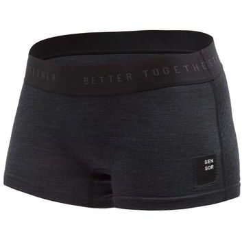 SENSOR MERINO CORDURA dámské kalhotky s nohavičkou černá