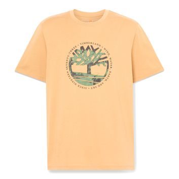TIMBERLAND Tree Logo Lake House Graphic Tee Light Wheat Boot