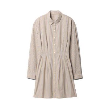 GAP Košilové popelínové mini šaty Hnědá