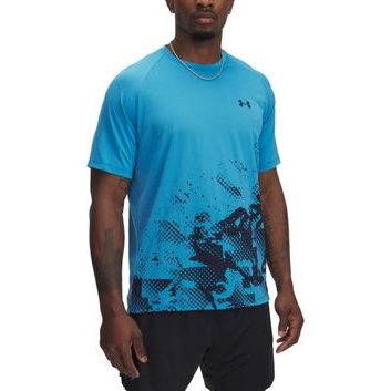 UNDER ARMOUR UA M TECH FADE SS modrá