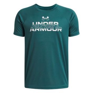 UNDER ARMOUR Tech Split Wordmark SS-GRN