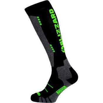 BLIZZARD Wool Sport Junior ski socks, black/green