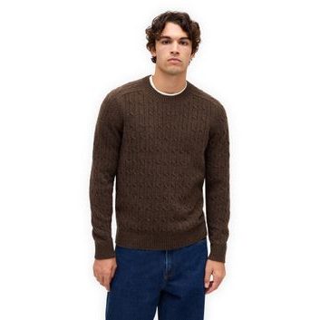 GAP 807068-01 Pletený svetr z Merino vlny Hnědá