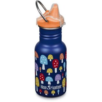 KLEAN KANTEEN Kid Classic Narrow 12oz (w/Kid Sippy Cap) - mushrooms 355 ml