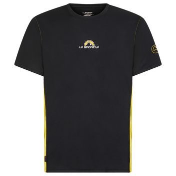 LA SPORTIVA Promo Tee M, Black/Yellow_999100