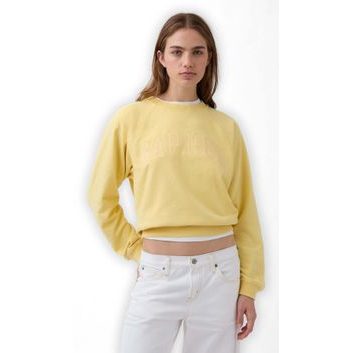 GAP 888007-04 Oversize mikina s logem Žlutá