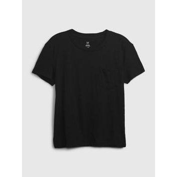 GAP 601387-00 Dětské tričko s kapsičkou Černá