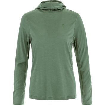 FJÄLLRÄVEN Abisko Wool Hoodie W Patina Green