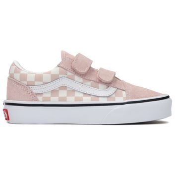 VANS Old Skool V COLOR THEORY CHECKERBOARD KIDS SEPIA ROSE