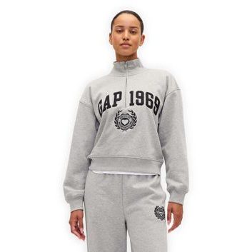 GAP 852841-04 Oversize mikina s logem 1969 VintageSoft Šedá