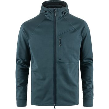 FJÄLLRÄVEN Abisko Grid Fleece Hoodie M Mountain Blue
