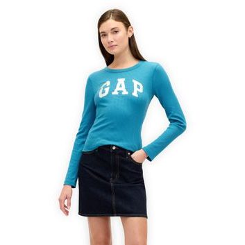 GAP 843331-02 Tričko s vaflovým vzorem Modrá