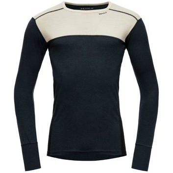 DEVOLD Lauparen Merino 190 Shirt Man, Raw White/Ink/Black