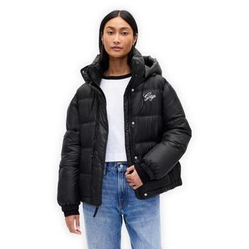 GAP 818712-00 Prošívaná nepromokavá bunda PrimaLoft® Černá